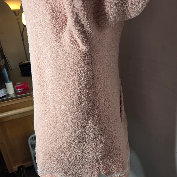 BAREFOOT DREAMS Crewneck Front Pocket Sherpa Sweater Light Pink Size Medium - Picture 13 of 15